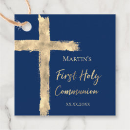 Etiquetas Para Lembrancinhas Primeira Santa Sé Folha de Ouro Sagrada Cruz