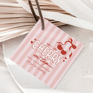 Etiquetas Para Lembrancinhas Primeiro aniversario Cherry First Coquette Girls