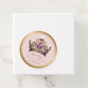 Etiquetas Para Lembrancinhas Primeiro aniversario da Princesa Dourada rosa