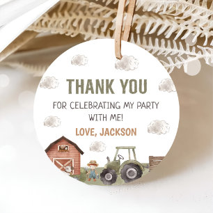 Etiquetas Para Lembrancinhas Primeiro aniversario de Fazenda do trator de aquar