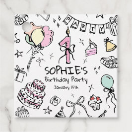 Etiquetas Para Lembrancinhas Primeiro aniversario Desenhado à Mão