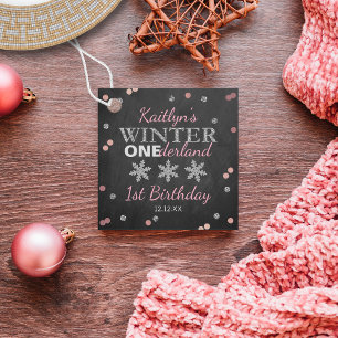 Etiquetas Para Lembrancinhas Primeiro aniversario Inverno ONEderland Chalkboard