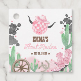 Etiquetas Para Lembrancinhas Primeiro Rodeio Aniversário de 1 ano Rosa Boho Oes