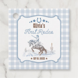 Etiquetas Para Lembrancinhas Primeiro Rodeo 1º Aniversário Azul Western