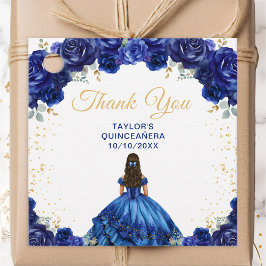 Etiquetas Para Lembrancinhas Princesa Azul Escura Quinceañera Obrigado