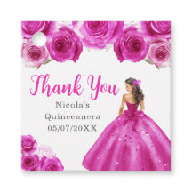 Princesa Floral em Vestido Rosa Quinceanera