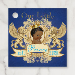 Etiquetas Para Lembrancinhas Príncipe africano elegante Real Blue Gold