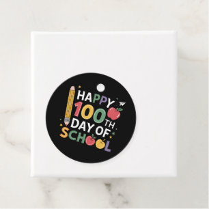 Etiquetas Para Lembrancinhas Professores do 100º Dia de Aula Feliz 100 Dias