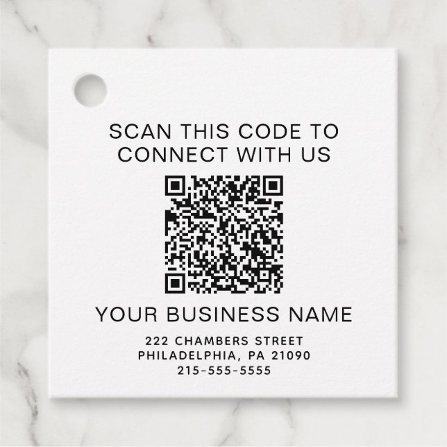 Etiquetas Para Lembrancinhas Promocional de Código QR (Frente)
