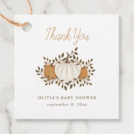 Etiquetas Para Lembrancinhas Pumpkin Chá de fraldas Russo Laranja Obrigado