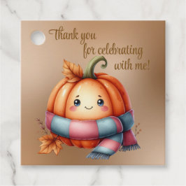 Etiquetas Para Lembrancinhas Pumpkin Wildflower Fall Watercolor Aniversário