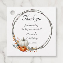 Pumpkin Wildflower Fall Watercolor Aniversário