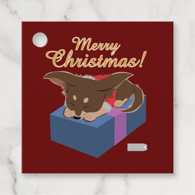 Etiquetas Para Lembrancinhas Puppy Natal (Frente)