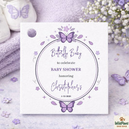 Etiquetas Para Lembrancinhas Purple Butterfly Baby Girl Baby Shower 