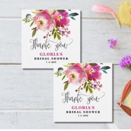 Etiquetas Para Lembrancinhas Purple Floral  Bridal Shower Favor Tags