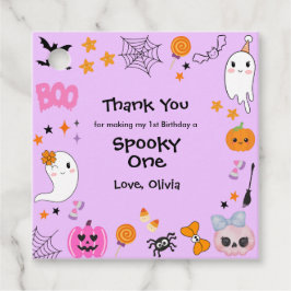 Etiquetas Para Lembrancinhas Purple Spooky One Halloween 1st Birthday 