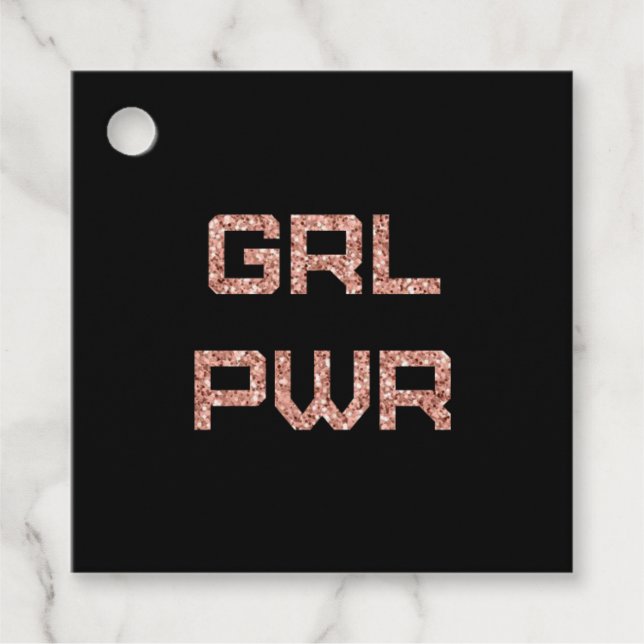 ETIQUETAS PARA LEMBRANCINHAS PWR GRL - (Frente)