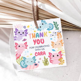 Etiquetas Para Lembrancinhas Quadrado da Festa de aniversário de Diversão Axolo