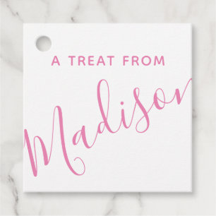 Etiquetas Para Lembrancinhas Qualquer cor - Presente de nome de script ou marca