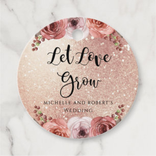 Etiquetas Para Lembrancinhas Qualquer evento Rosa Dourado Blush Floral, deixe o