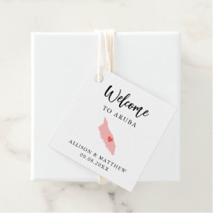 Etiquetas Para Lembrancinhas Qualquer Saco de Boas-vindas do Casamento de Aruba