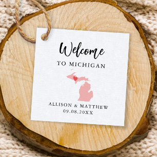 Etiquetas Para Lembrancinhas Qualquer Saco de Boas-vindas do Casamento Michigan