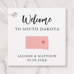Etiquetas Para Lembrancinhas Qualquer Saco de Boas-vindas do South Dakota