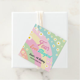 Etiquetas Para Lembrancinhas Quarto Aniversário do Unicórnio Magnético