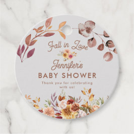 Etiquetas Para Lembrancinhas Queda Floral no Favor do Chá de fraldas do Amor