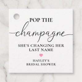 Etiquetas Para Lembrancinhas Quinn Floral Pop the Champagne Chá de Noiva