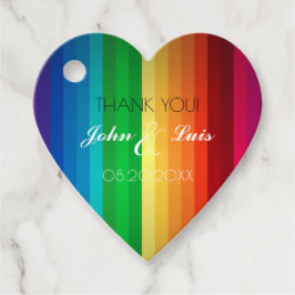 Etiquetas Para Lembrancinhas Rainbow Heart Obrigado