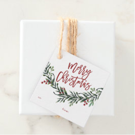 Etiquetas Para Lembrancinhas Ramo alegre natal com presente de frutas vermelhas