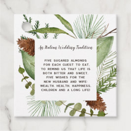 Etiquetas Para Lembrancinhas Ramos de Coníferas Rustic Ramos Casamento de Pine