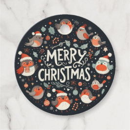 Etiquetas Para Lembrancinhas Raposas e Rabbits de Feira-de-Natal Feliz