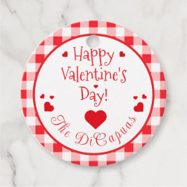 Etiquetas Para Lembrancinhas Red Check Red Hearts Valentine's Day Paper Napkin