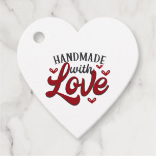 Etiquetas Para Lembrancinhas Red Handmade with Love Artesanato