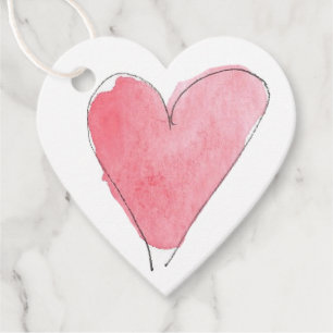 Etiquetas Para Lembrancinhas Red Heart Sweet Watercolor Art Namorados