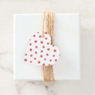 Etiquetas Para Lembrancinhas Red Paw Imprime Pet Amantes De Cachorro Amor Coraç