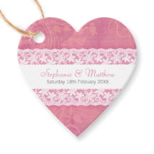 rendas brancas de casamento em rosa-salmão