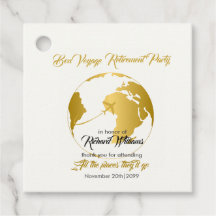 Retirement Party Golden Border Globe Bon Voyage