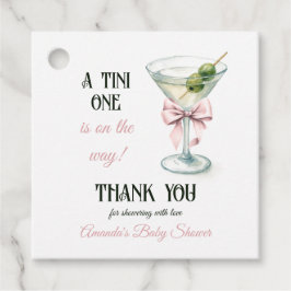 Etiquetas Para Lembrancinhas Retro A Tini One Martini Pink Bow Girl Baby Shower