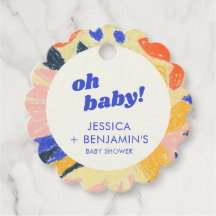 Retro Abstract Botanical Fun Baby Shower Custom