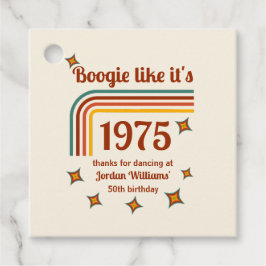 Etiquetas Para Lembrancinhas Retro Groovy Boogie Simple Dance 50º aniversário