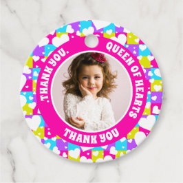 Etiquetas Para Lembrancinhas Retro Neon Queen Of Heart Foto De Aniversário