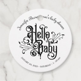 Etiquetas Para Lembrancinhas Retro Ornament Horror Gothic Baby