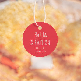 Etiquetas Para Lembrancinhas Retro Quirky Hand Drawn Cupid Wedding Thank You