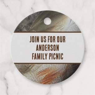 Etiquetas Para Lembrancinhas Reunião da Família de Evento Fotográfico de Penas