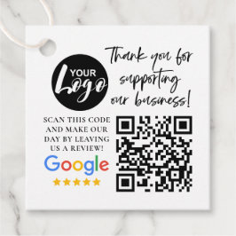 Etiquetas Para Lembrancinhas Revisões do Google Obrigado Logotipo Código QR