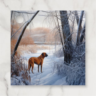 Etiquetas Para Lembrancinhas Ridgeback da Rodésia Deixou nevar o Natal