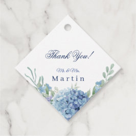Etiquetas Para Lembrancinhas Romantic Dusty Blue Hydrangea Watercolor Wedding 